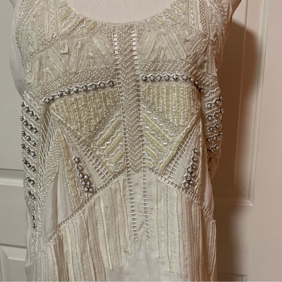 Heather B. women formal dress white little stones size S - Picture 4 of 6